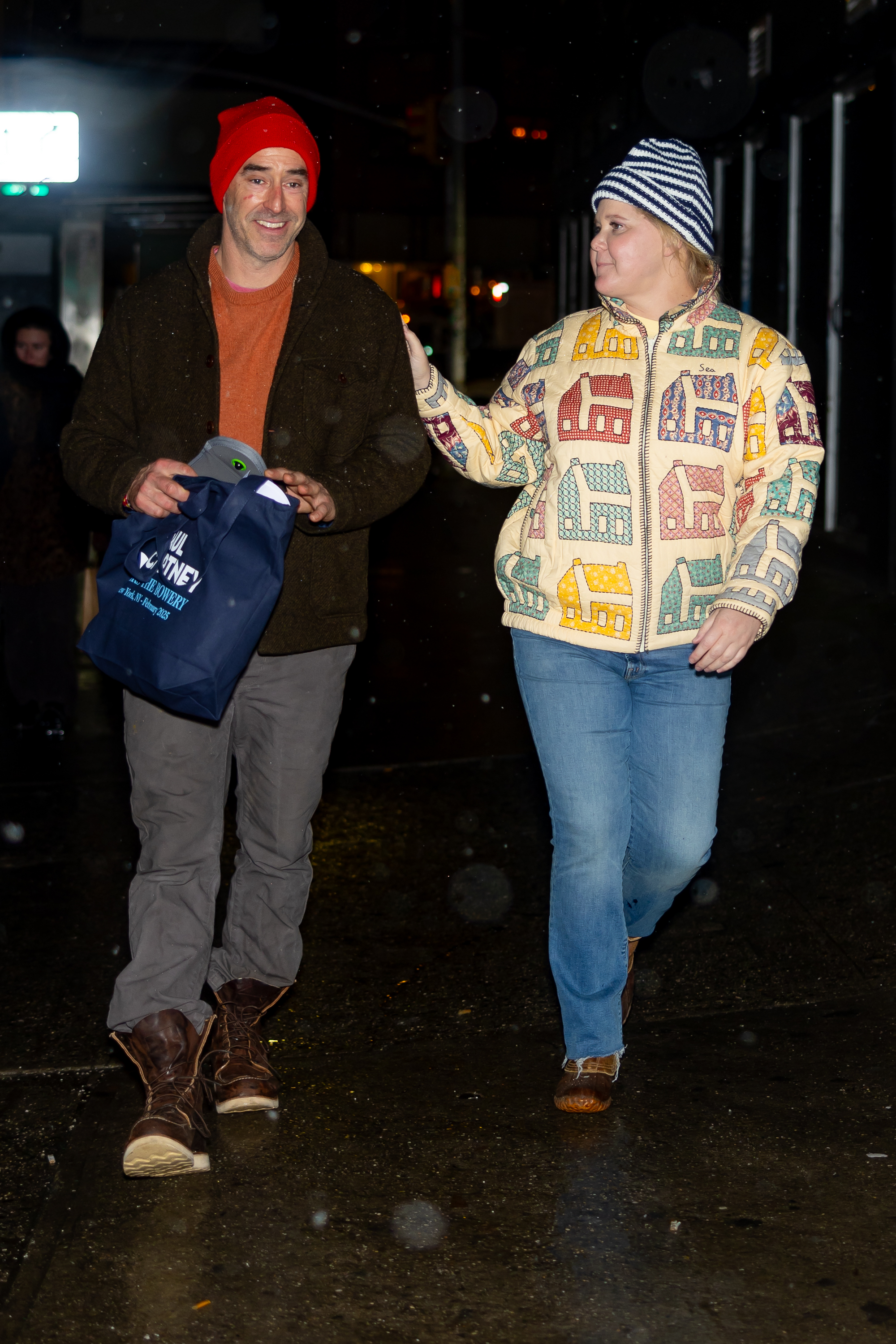 Chris Fischer and Amy Schumer seen on the Lower East Side.