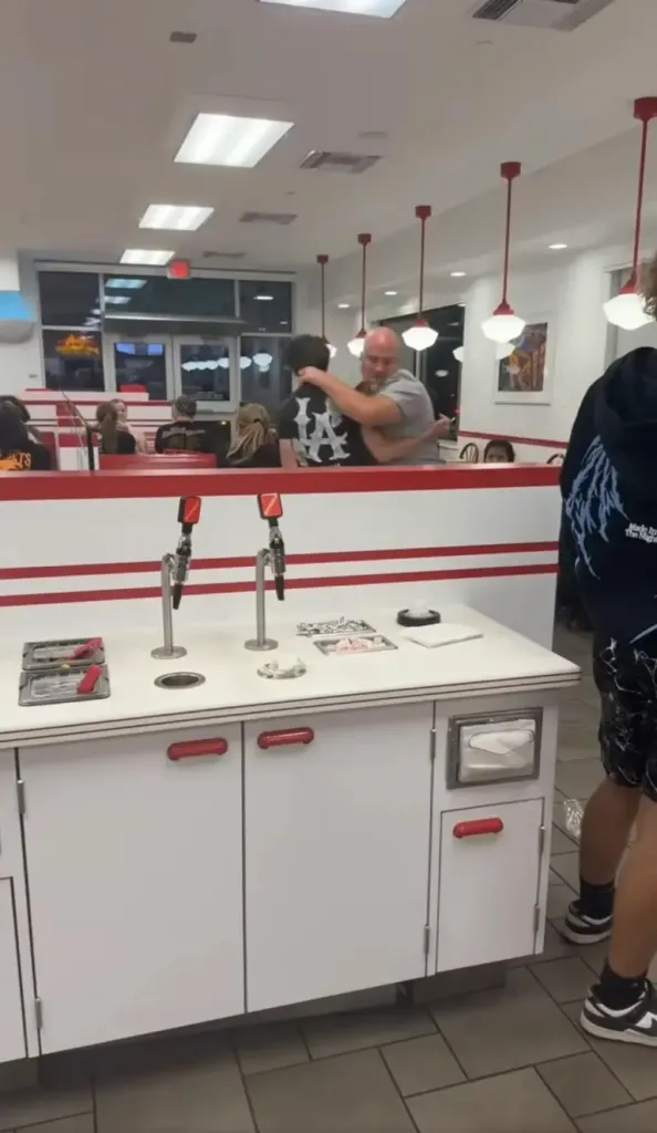 Lucas Kalisher was captured on video grabbing a teen boy by the neck and throwing him to the ground during a brawl inside a Colorado In-N-Out on Aug. 4, 2024.