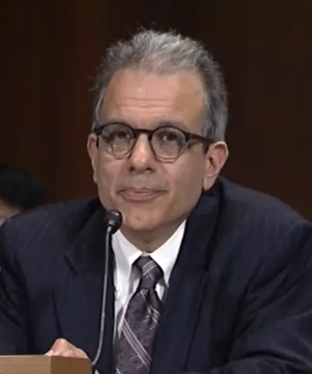 US Federal Judge Gary Richard Brown speaking at a microphone.