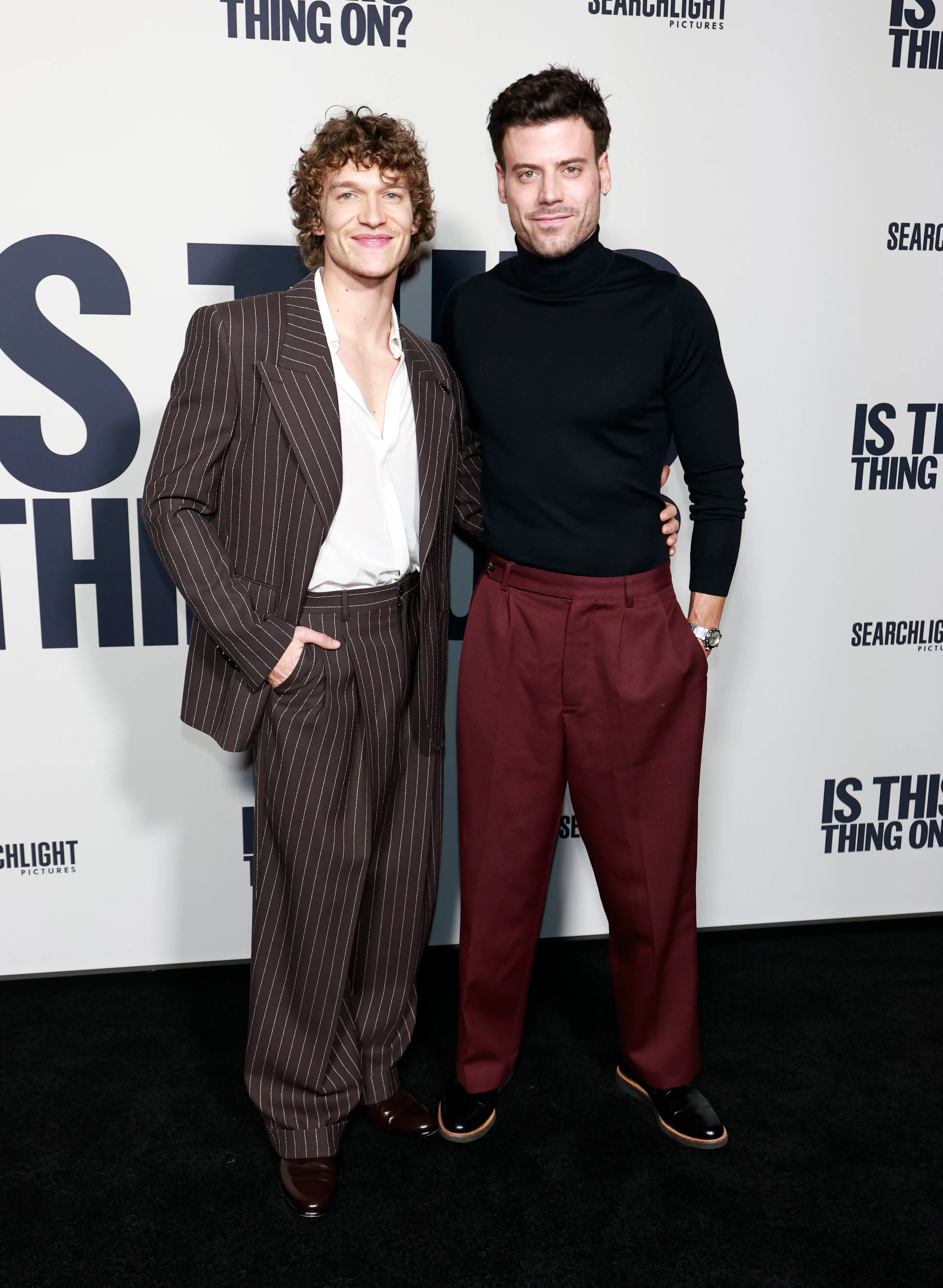 Connor Storrie and François Arnaud posing at the 