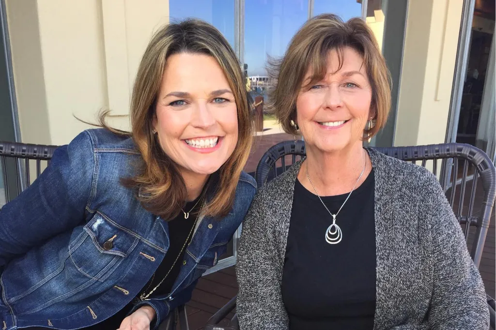 Savannah Guthrie and her mother, Nancy Guthrie, smiling at the camera.