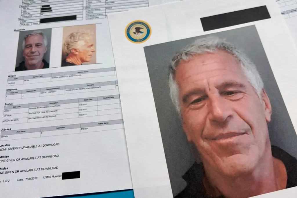 Photos of Jeffrey Epstein released by the Department of Justice.