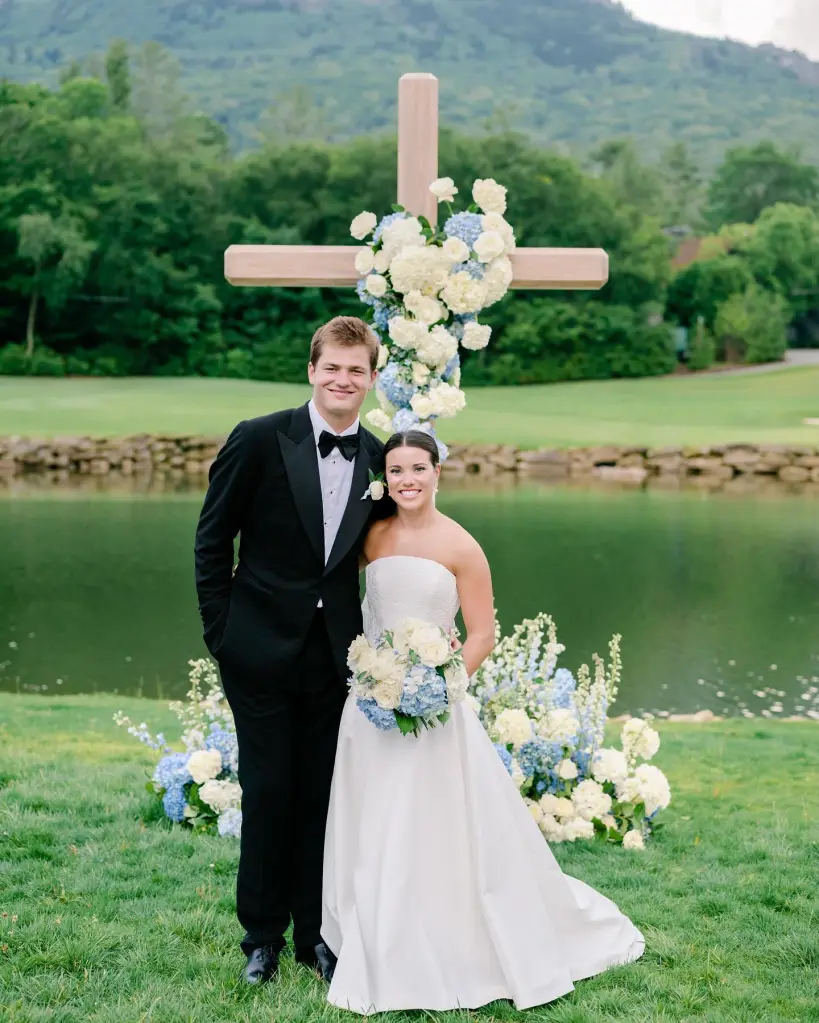 Drake Maye and Ann Michael Maye at their wedding