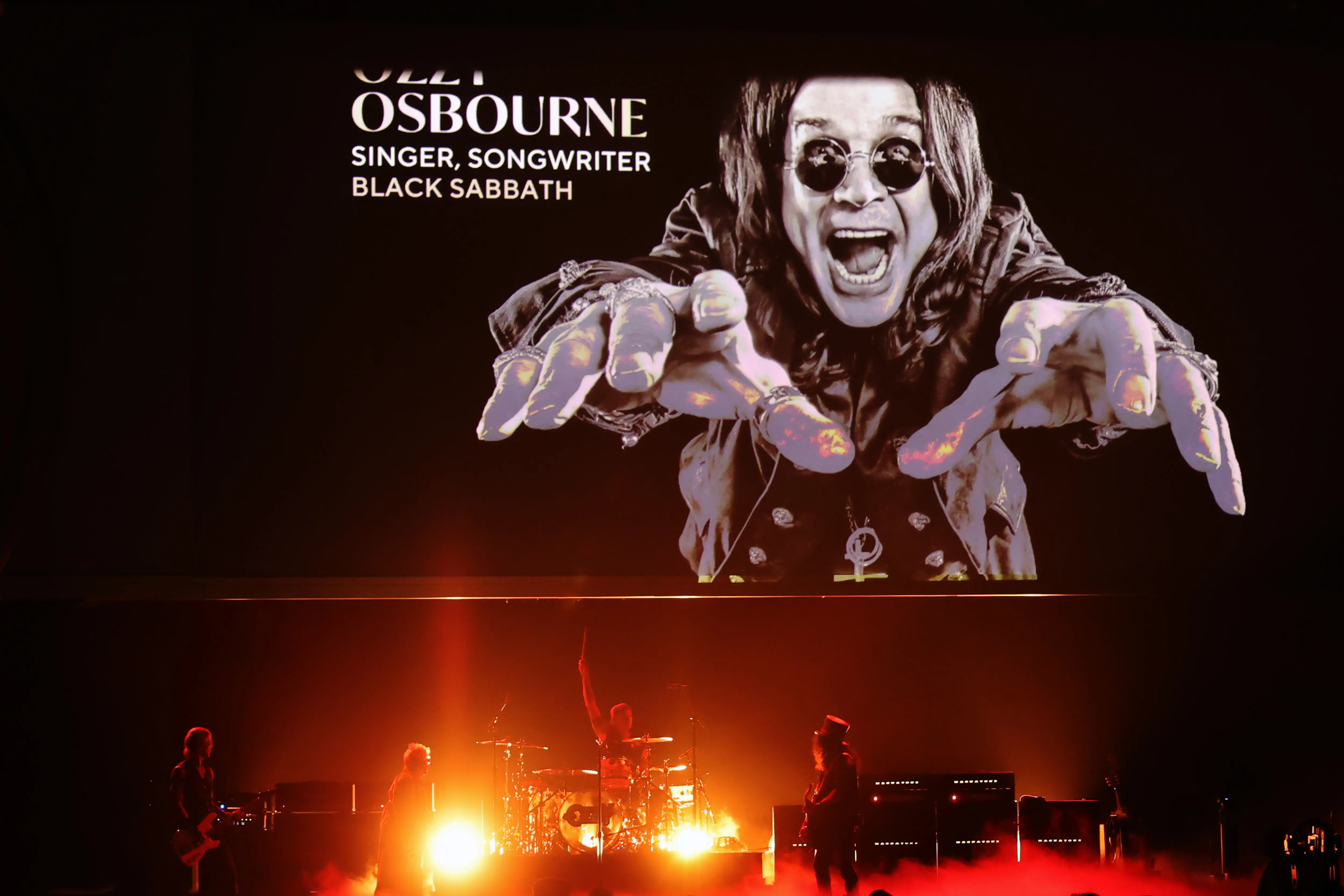Ozzy Osbourne tribute during the Grammys 2026