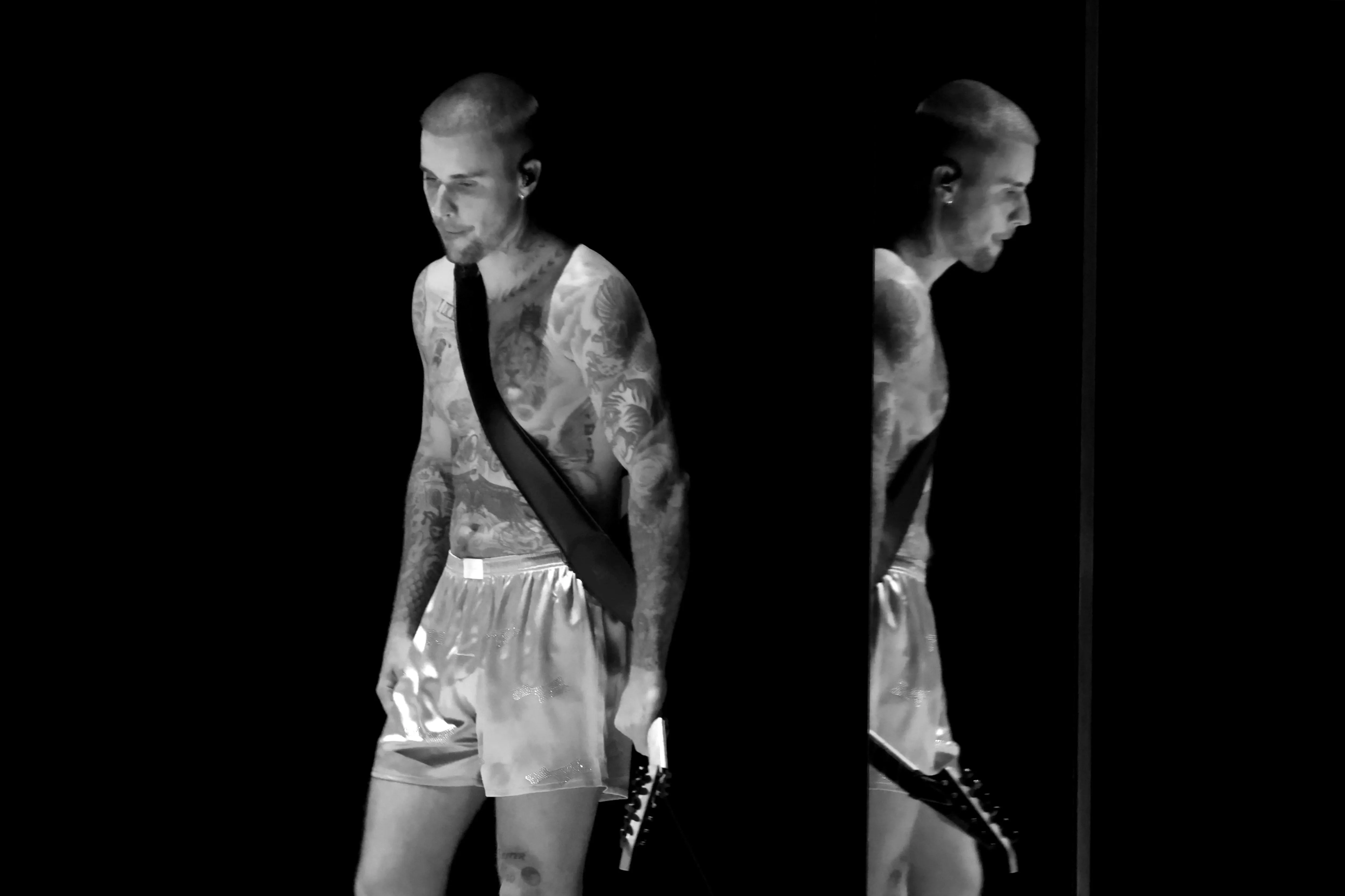 Justin Bieber performs onstage during the 68th GRAMMY Awards.