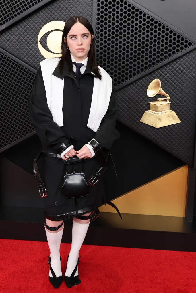 Billie Eilish on the red carpet at the 68th GRAMMY Awards.