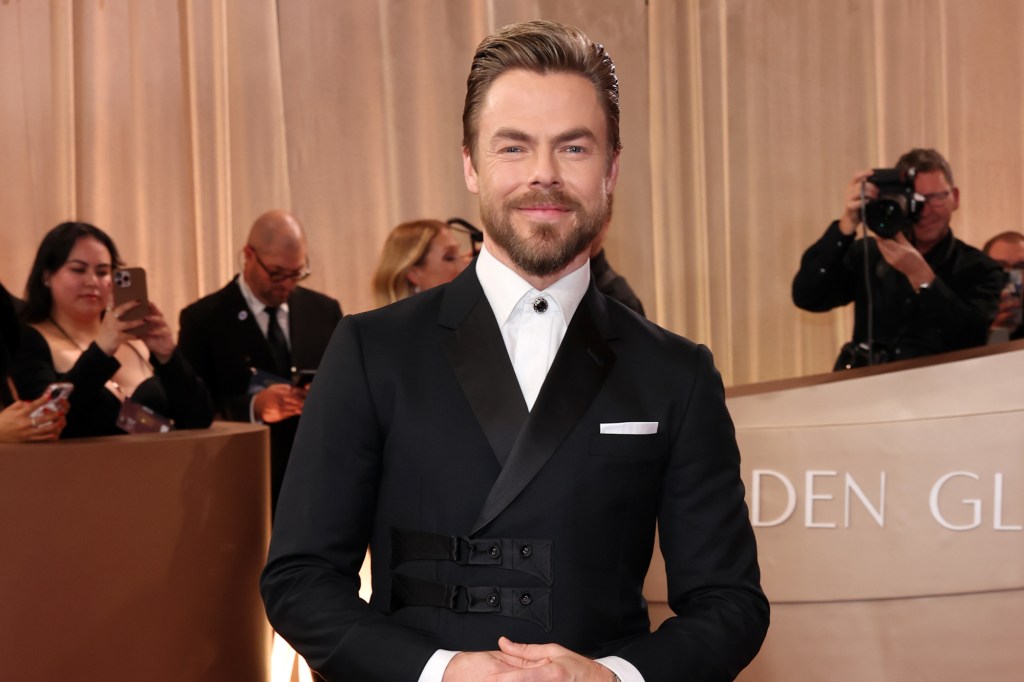 Derek Hough attends the 83rd Annual Golden Globe Awards.