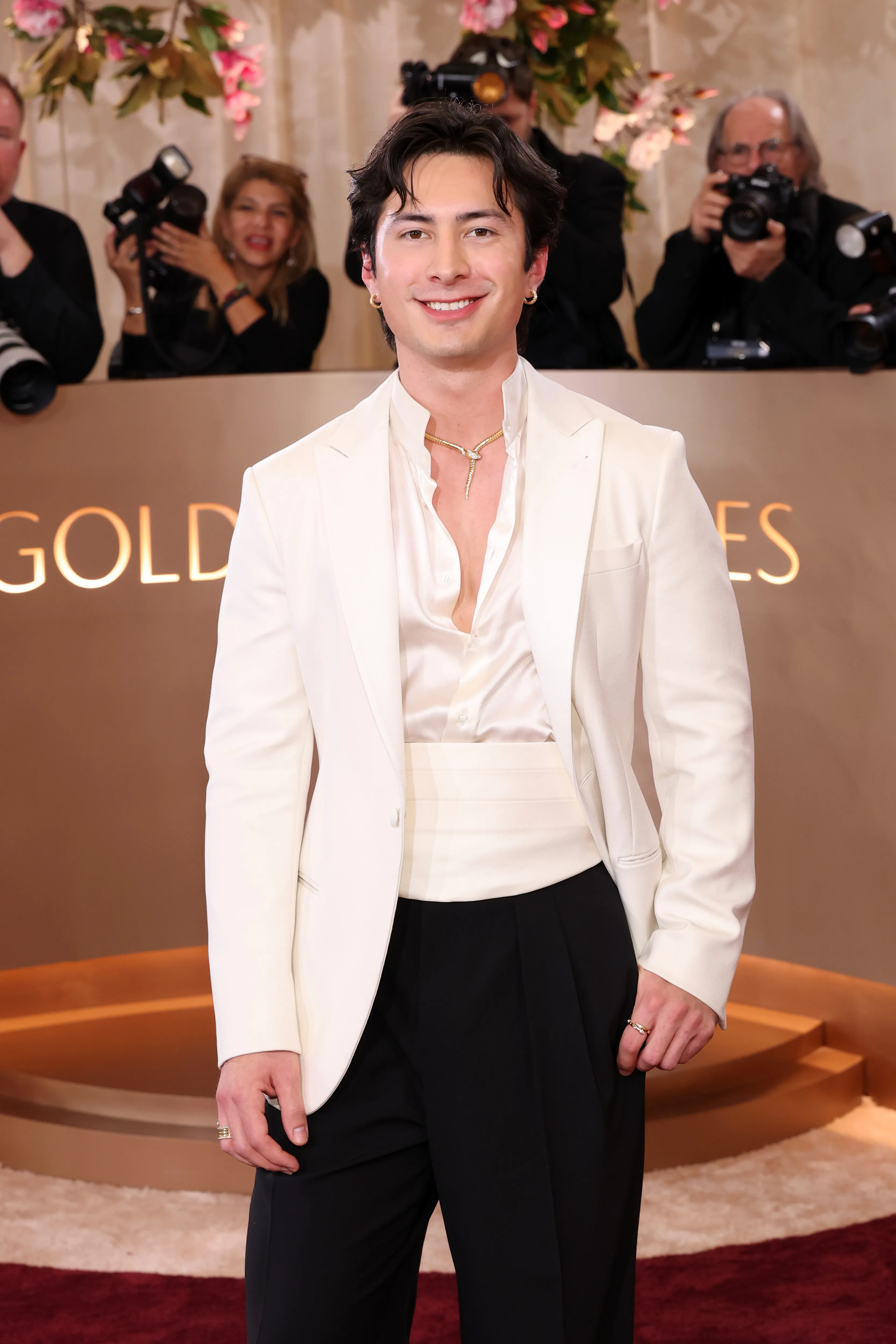 Hudson Williams at the 2026 Golden Globes
