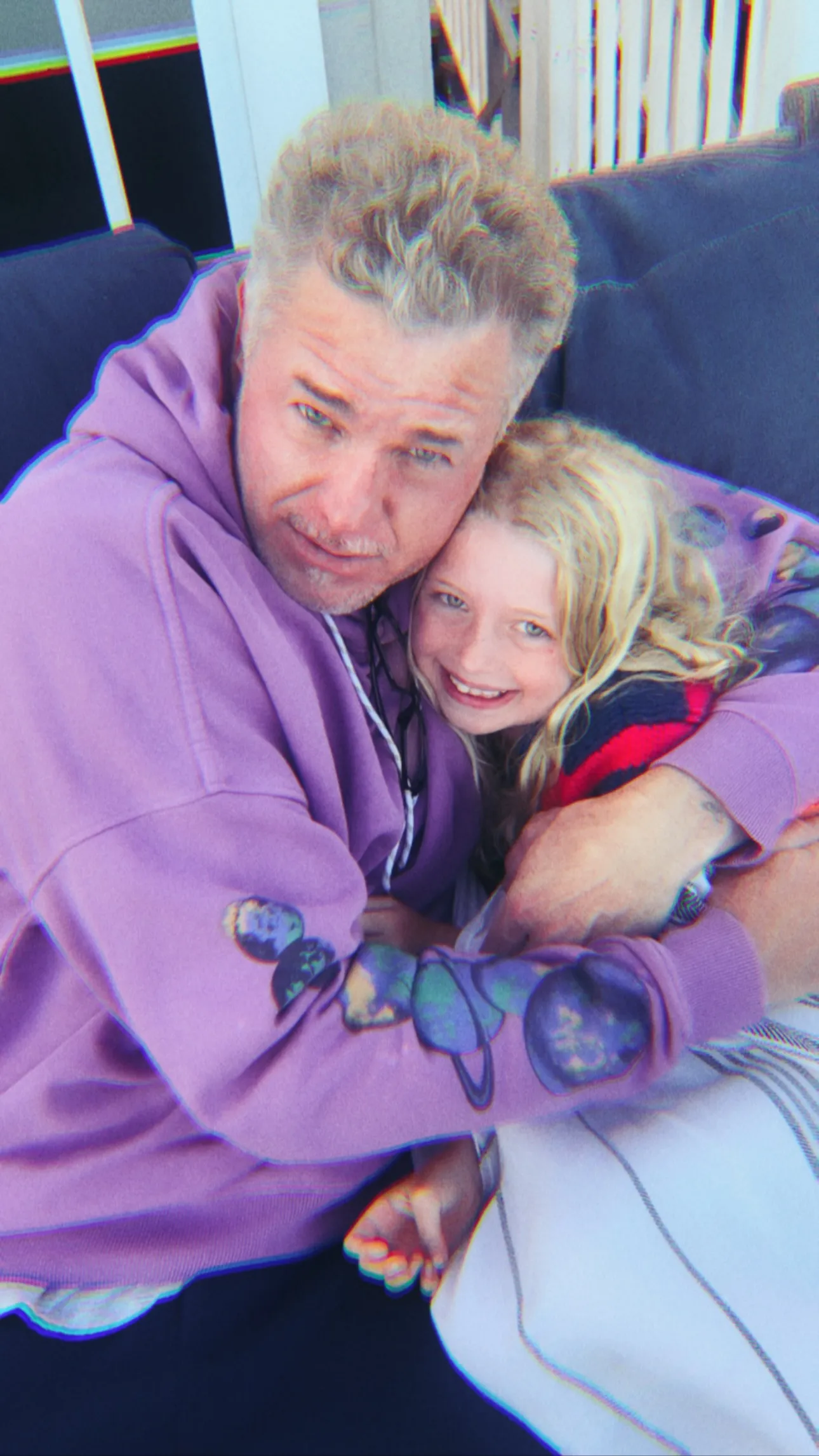 Gayheart shared in December that she and Dane, seen hugging his daughter above, were committed to being a family over the last 10 months.