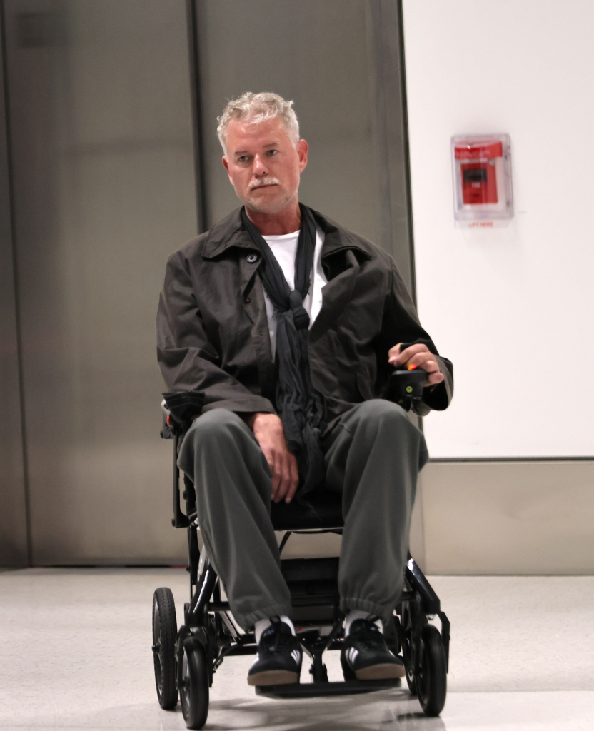 Eric Dane in a wheelchair at LAX.