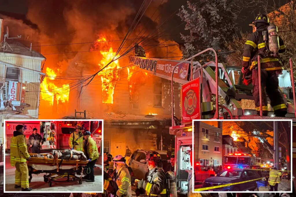 Raging 4-alarm NYC house fire injures 2 firefighters, 7 people — including 1 critically