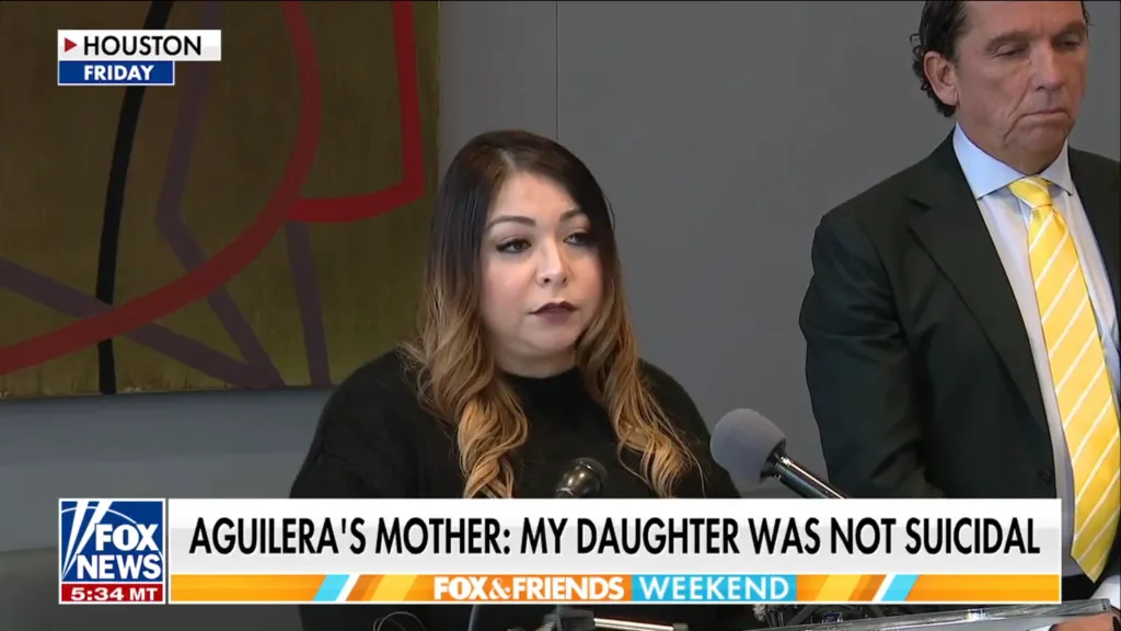 Attorneys representing Aguilera's family previously claimed she was killed despite the discovery of an alleged suicide note and suicidal texts to her friends on the night of her death.