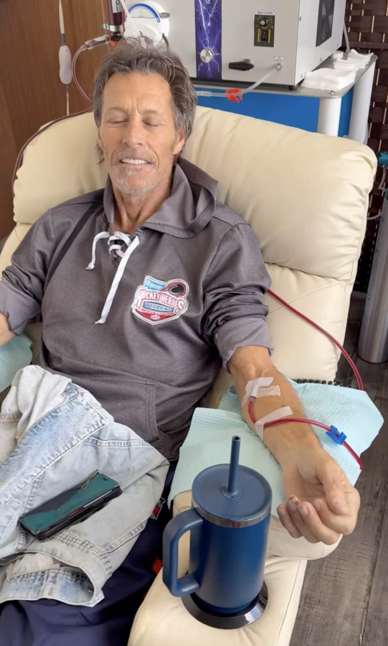 Former NHL player Ron Duguay undergoing cancer treatment.