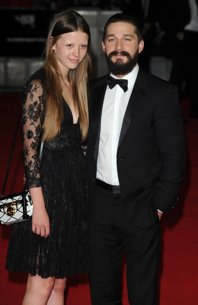 Mia Goth and Shia LaBeouf at the closing film of the BFI London Film Festival.
