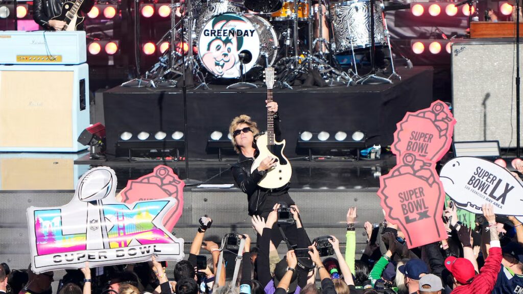 Green Day and Charlie Puth Kick Off Super Bowl LX With Former MVPs and ‘American Idiot’