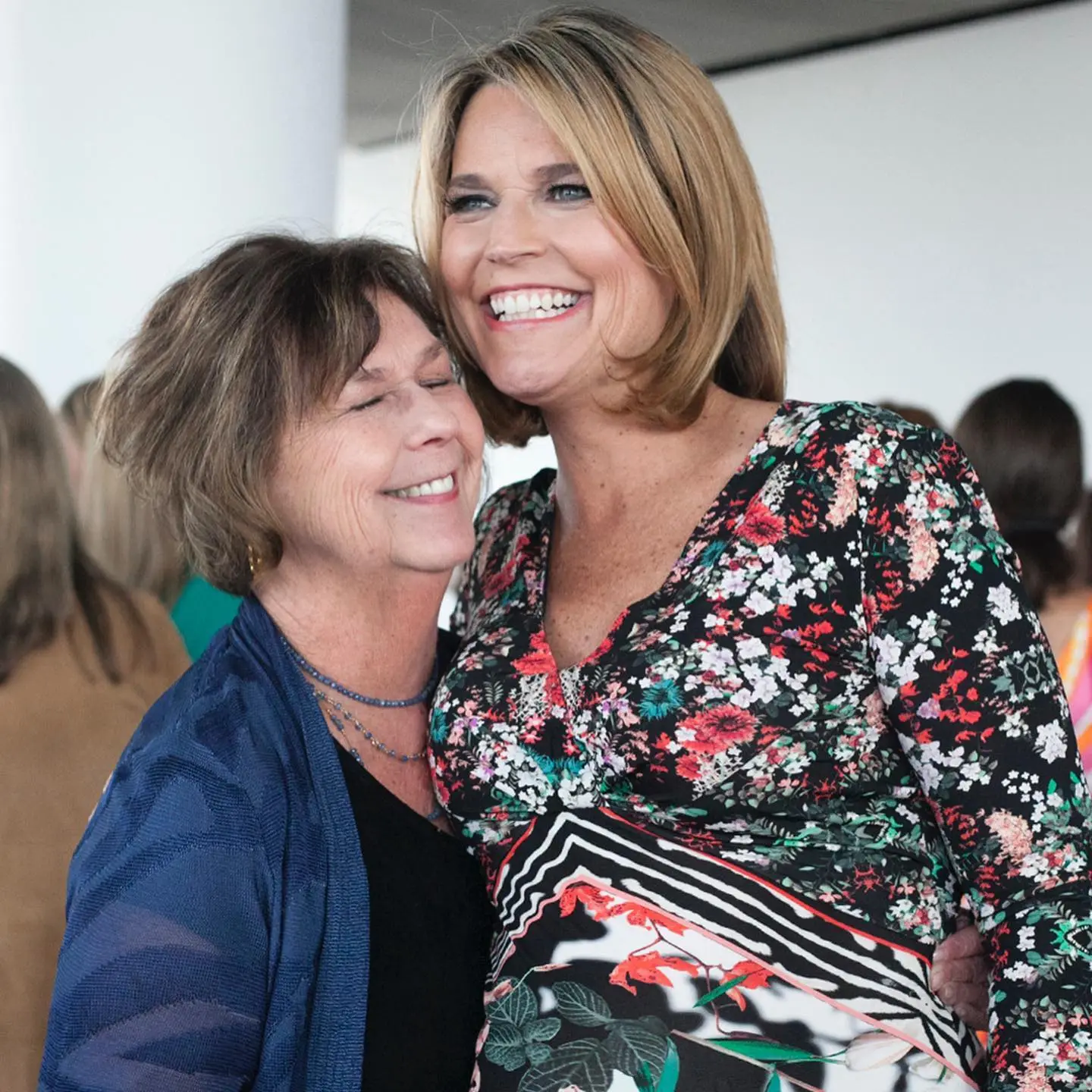 Savannah Guthrie embracing her mother, Nancy Guthrie.