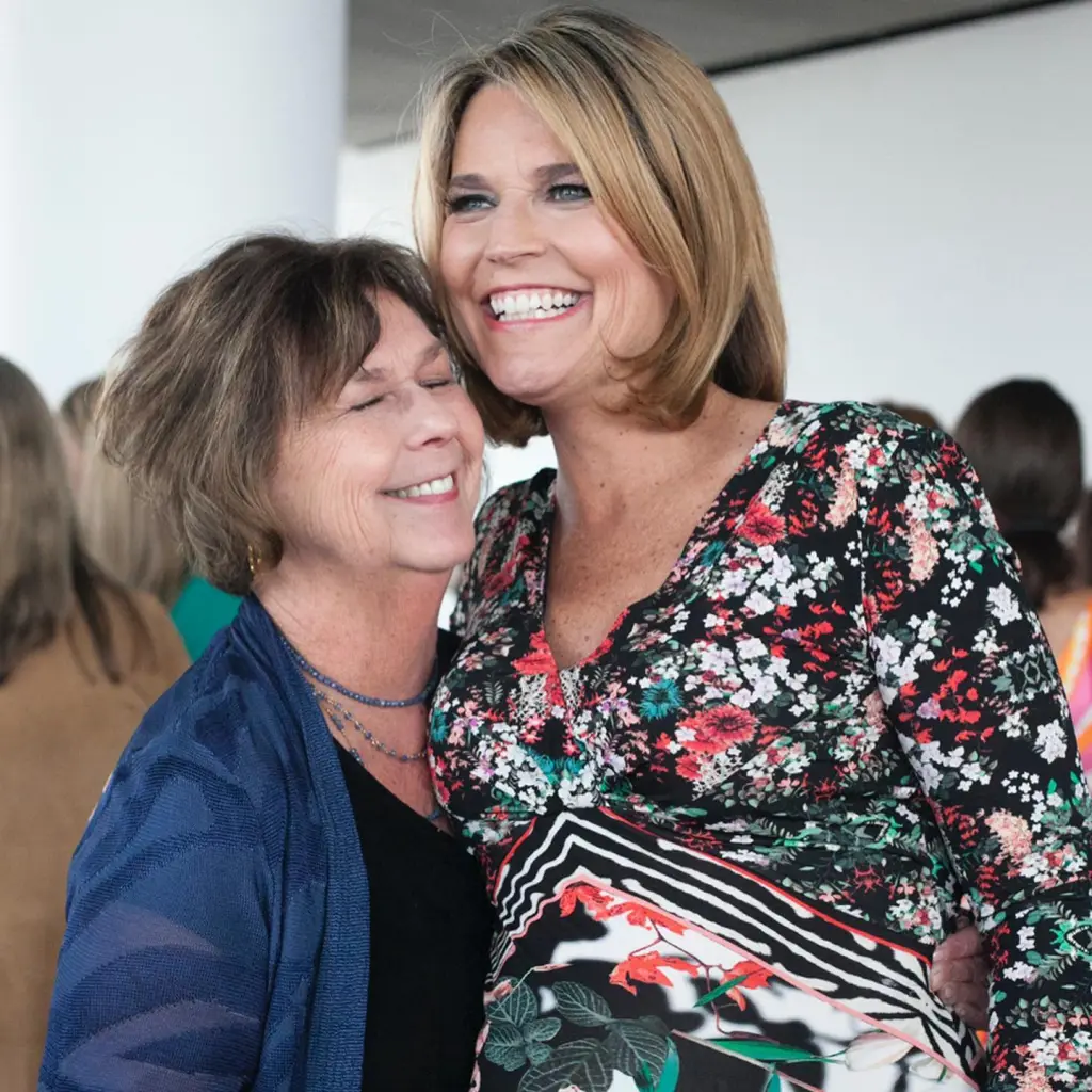 Savannah Guthrie embracing her mother, Nancy Guthrie.
