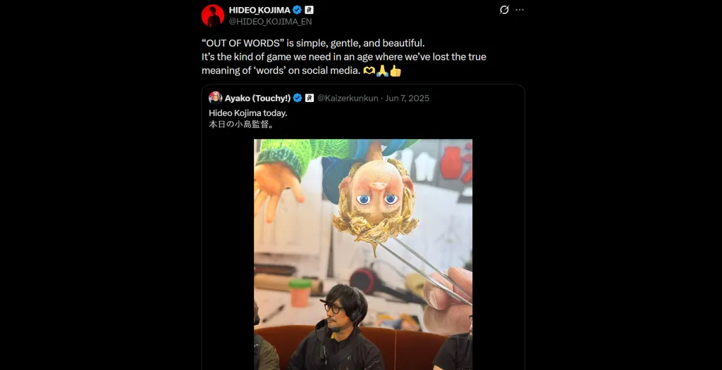 Hideo Kojima Out of Words