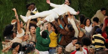 Trump mocked after Bad Bunny halftime show plays at his private Super Bowl party