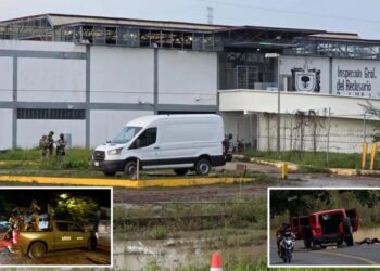 Convicted criminals on the loose in Mexico after thugs ram prison gate during riot over cartel killing