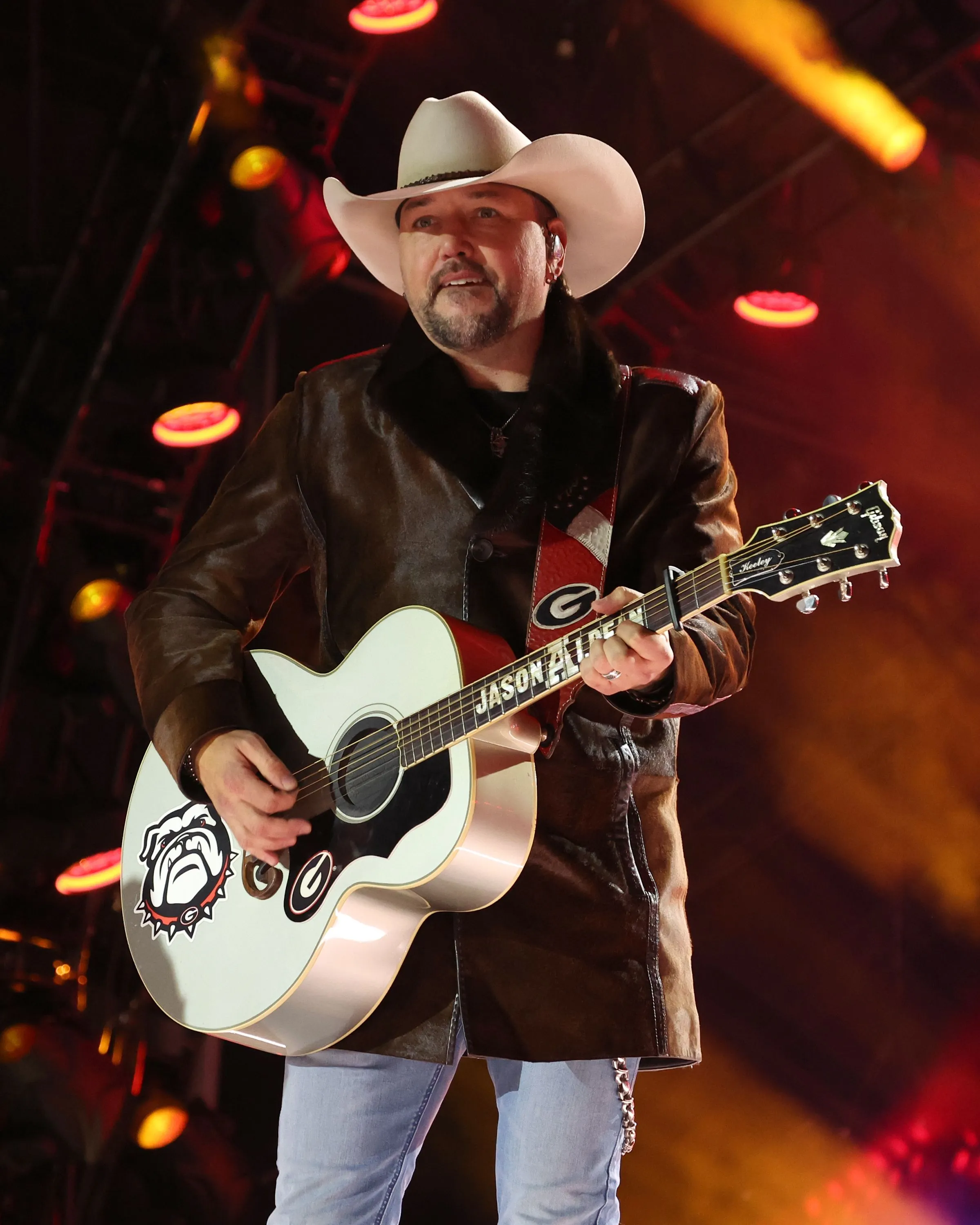 Jason Aldean performs at a New Year's Eve concert in Nashville on Dec. 31, 2025.