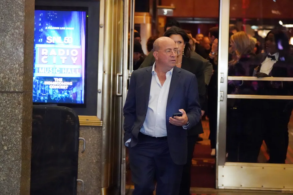 Jeff Zucker leaving the SNL50 Homecoming Concert at Radio City Music Hall.