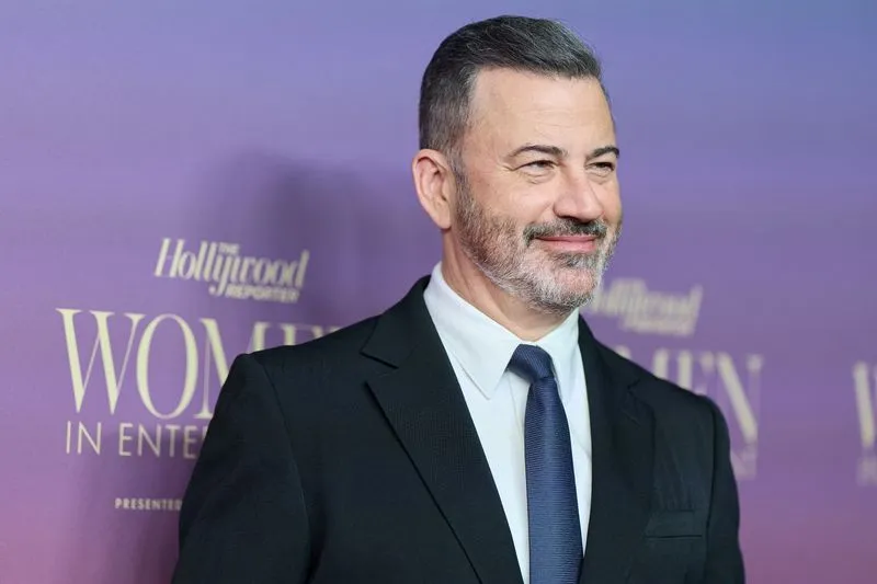Jimmy Kimmel smiling at The Hollywood Reporter's Annual Women in Entertainment Gala.