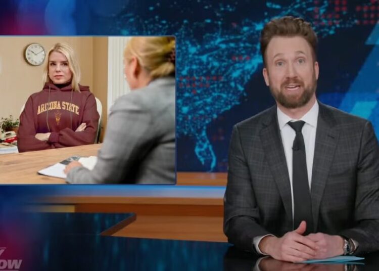 ‘The Daily Show’: Jordan Klepper Drags Pam Bondi for Acting Like a ‘Bratty Senior’ in the Principal’s Office During Congressional Testimony