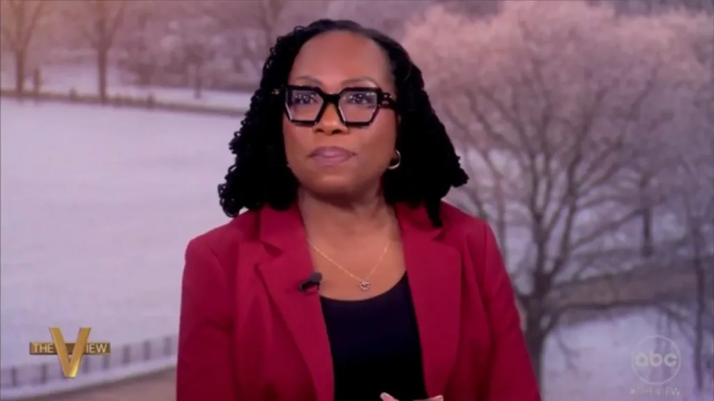 Justice Ketanji Brown Jackson speaking on The View.