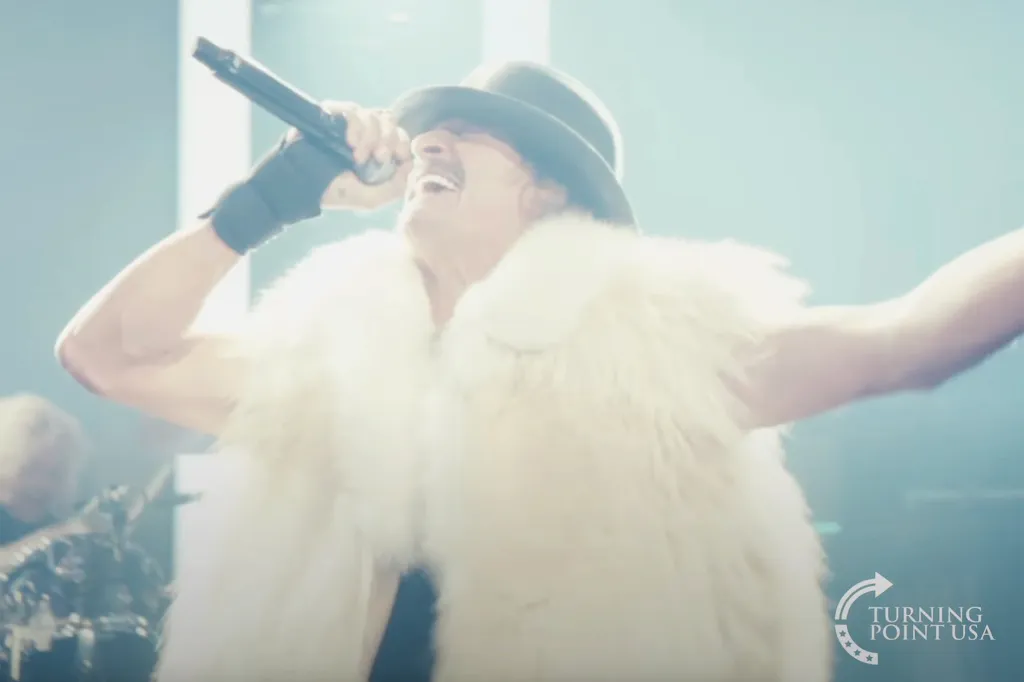 Kid Rock performs during the Turning Point USA Super Bowl Halftime Show