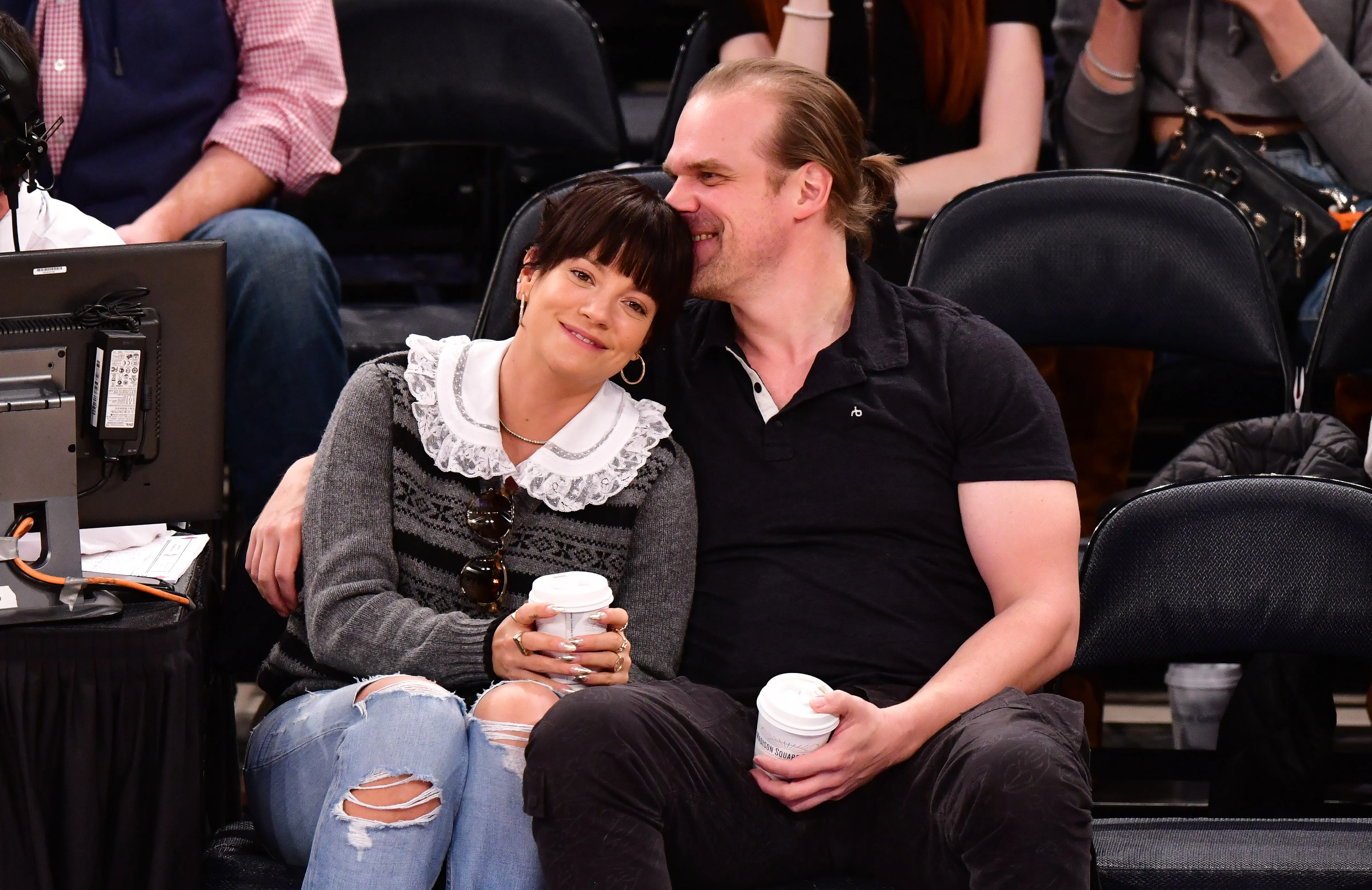 David Harbour and Lily Allen.