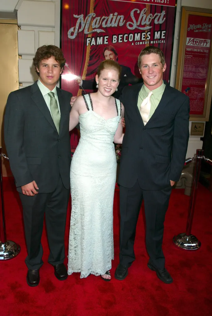 Martin Short's children Henry, Katherine, and Oliver Short on the red carpet.
