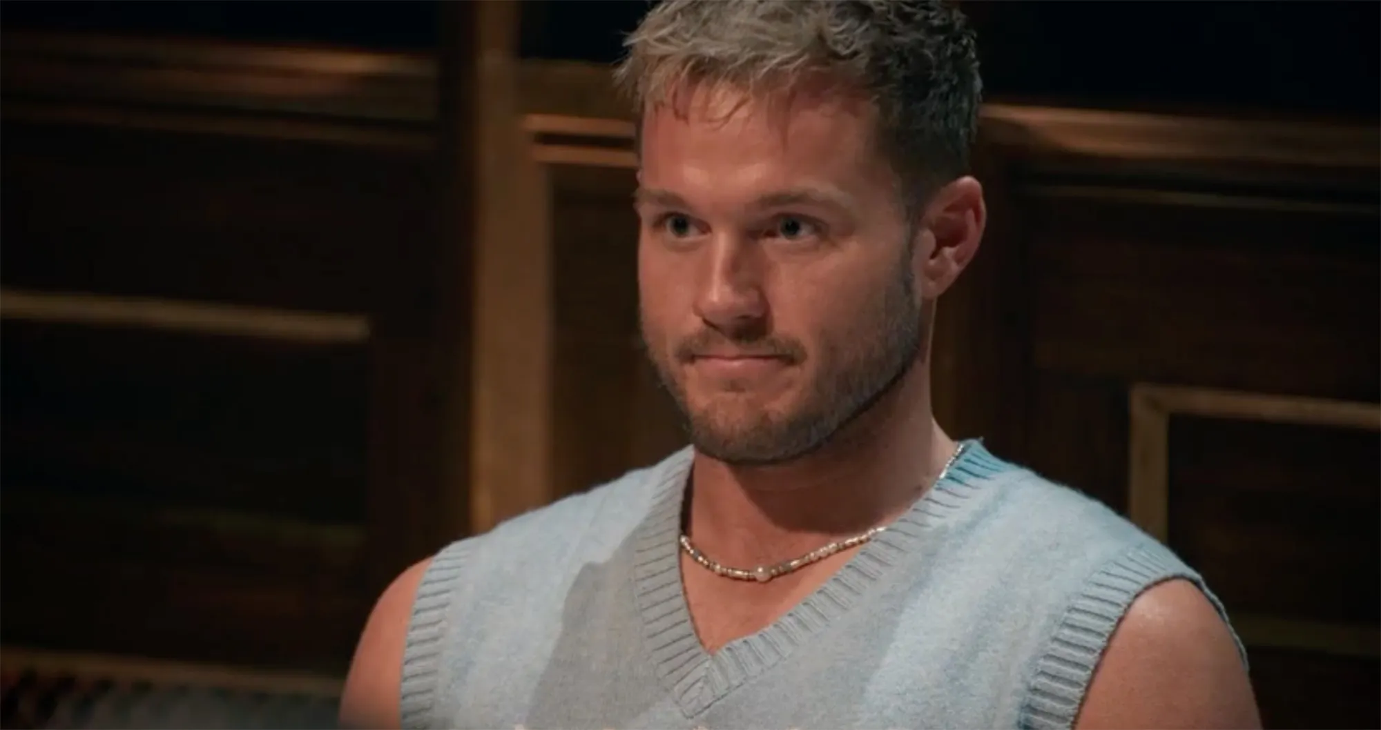 Colton Underwood on the set of 'Traitors'.