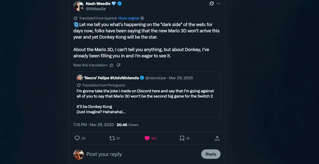 NashWeedle Donkey Kong Leak