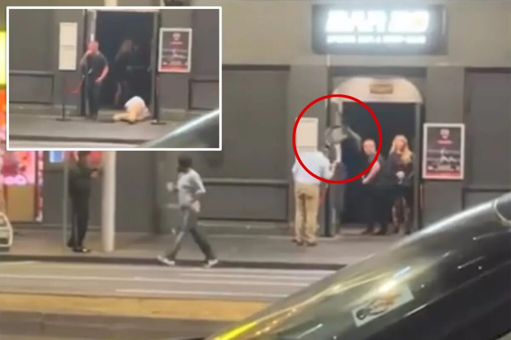 Australian man is hit with flying chair thrown by his friend outside strip club