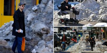 Snow woes continue in NYC with giant icebergs, slushy streets and sidewalks ruining every kind of travel