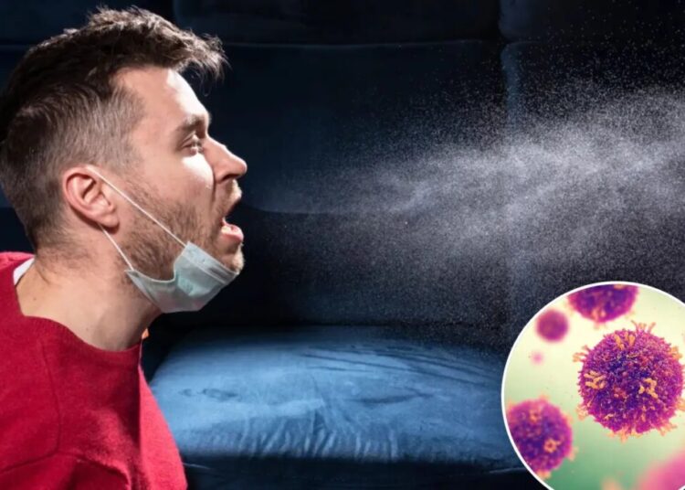 How long diseases like measles and the flu linger in the air — after an infected person has left the room