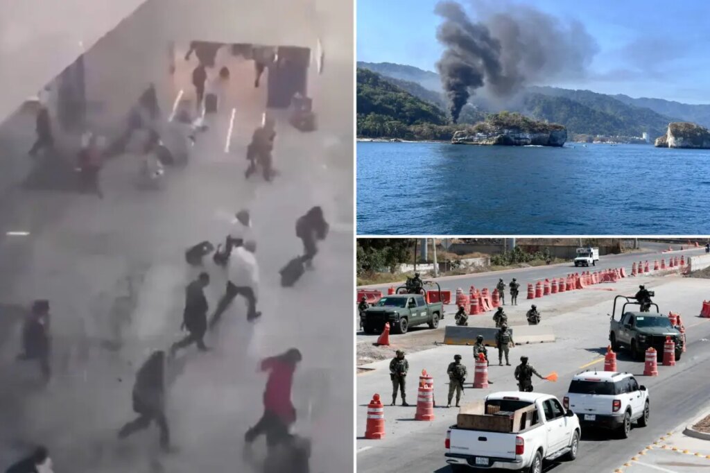 Panicked passengers run for lives at Guadalajara airport as Mexican cartel violence erupts over killing of Jalisco New Generation leader