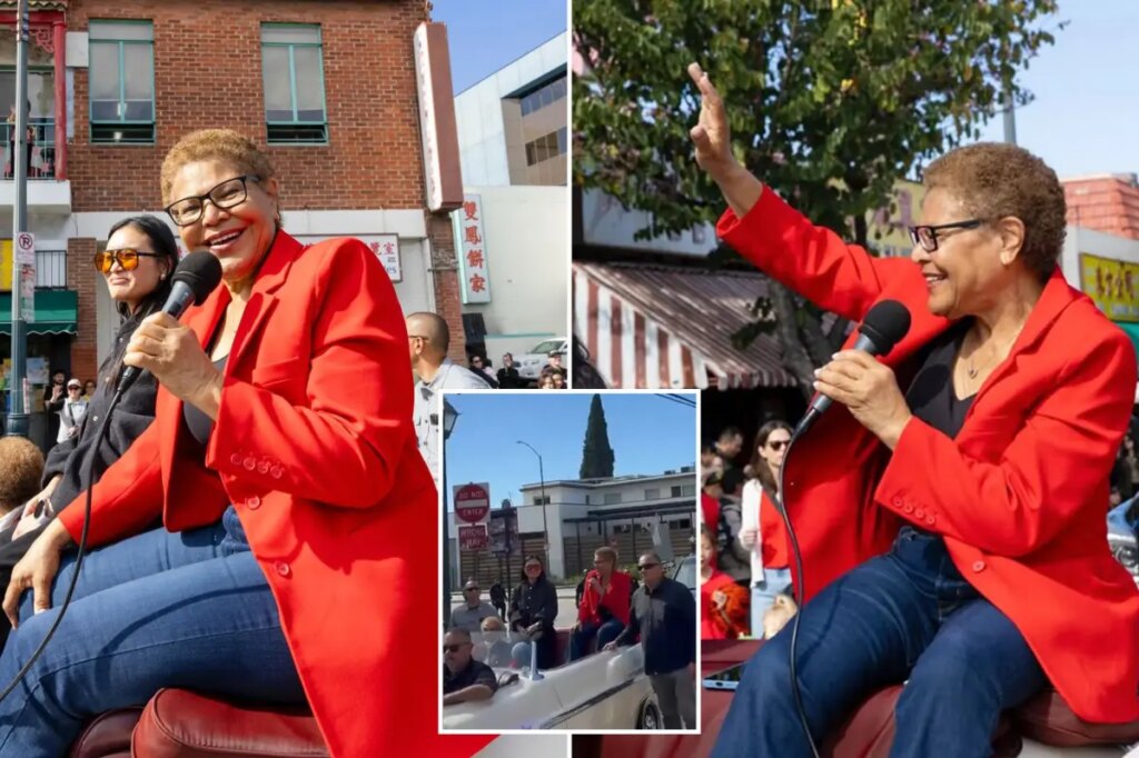 Karen Bass epically trolled during open-top ride through Los Angeles