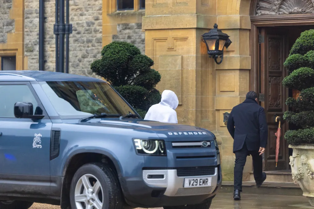 Kim Kardashian and Lewis Hamilton at Estelle Manor.