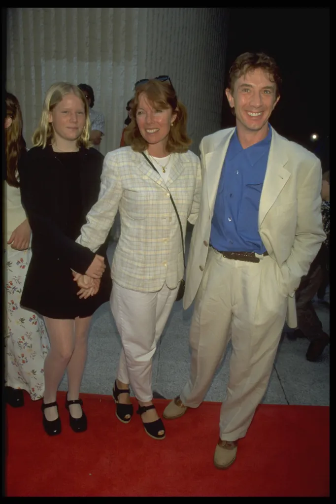 Martin Short, Nancy Short, and Katherine Short smiling.