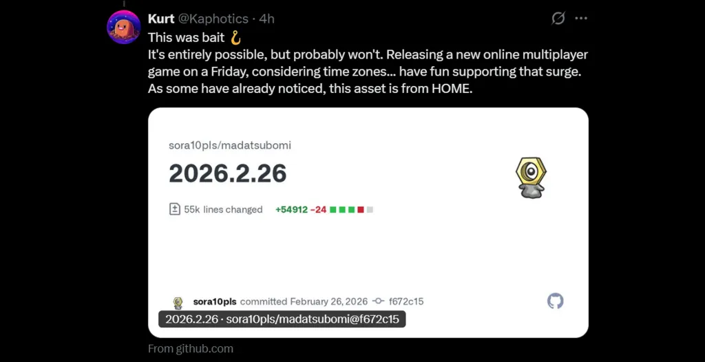 Screenshot: X @Kaphotics