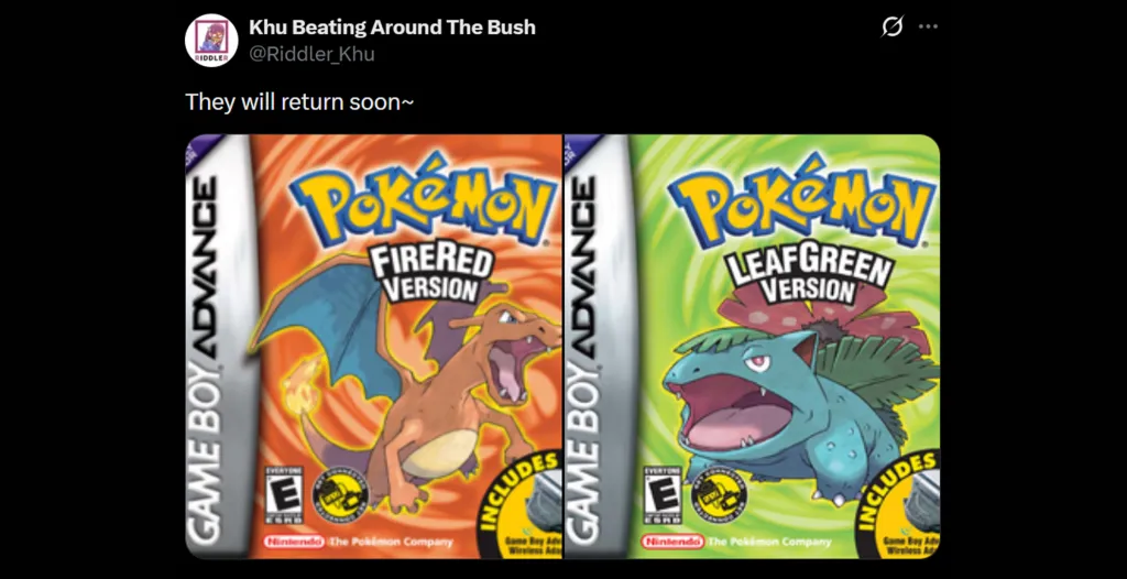 Pokémon FireRed and LeafGreen Leak
