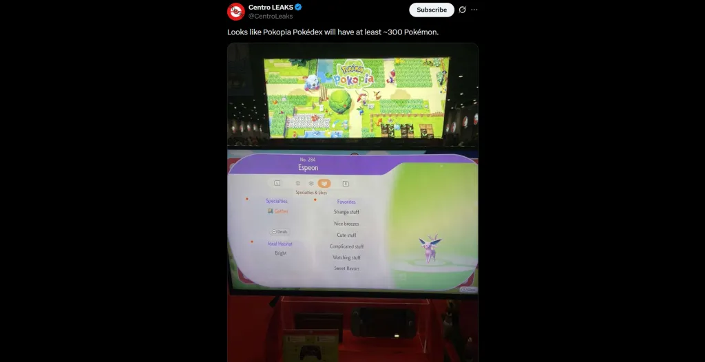 Pokémon Pokopia Pokédex Leak