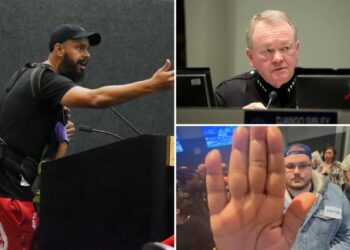 LAPD meeting again descends into chaos as slur-slinging protestors shout down top commissioner