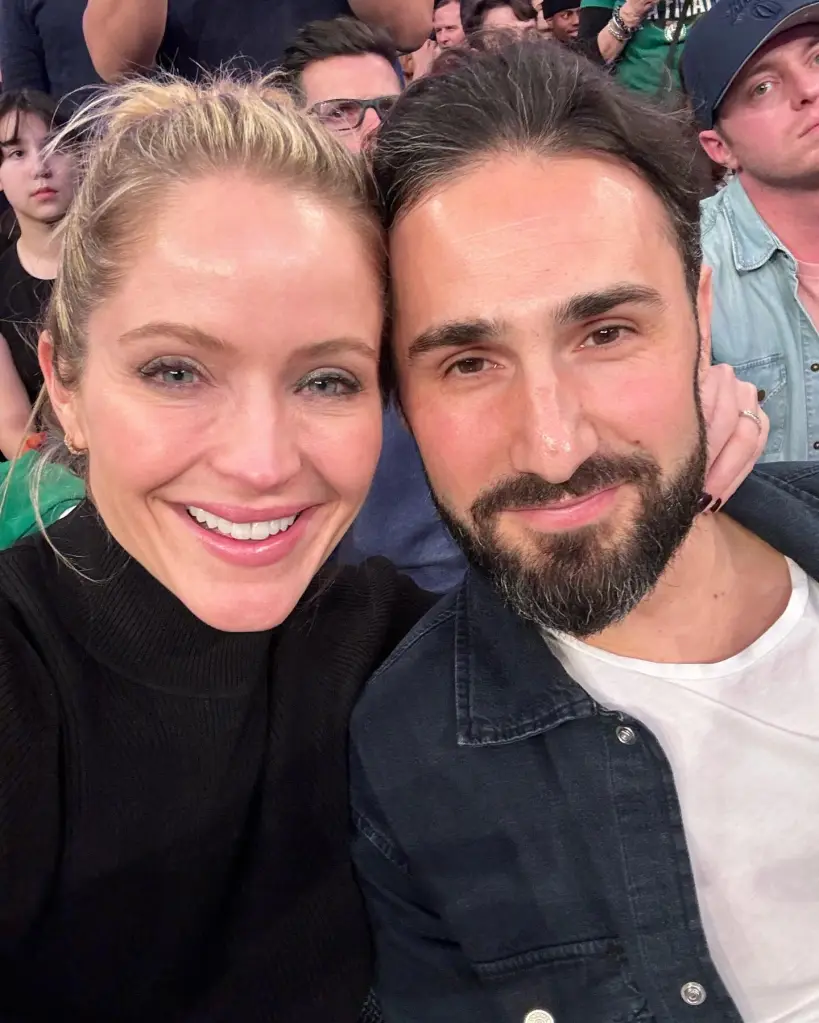 Sara Haines and Max Shifrin smiling for a selfie.