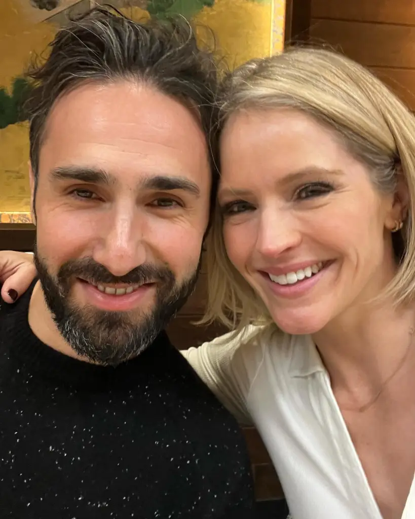 Sara Haines and Max Shifrin smiling while posing together.