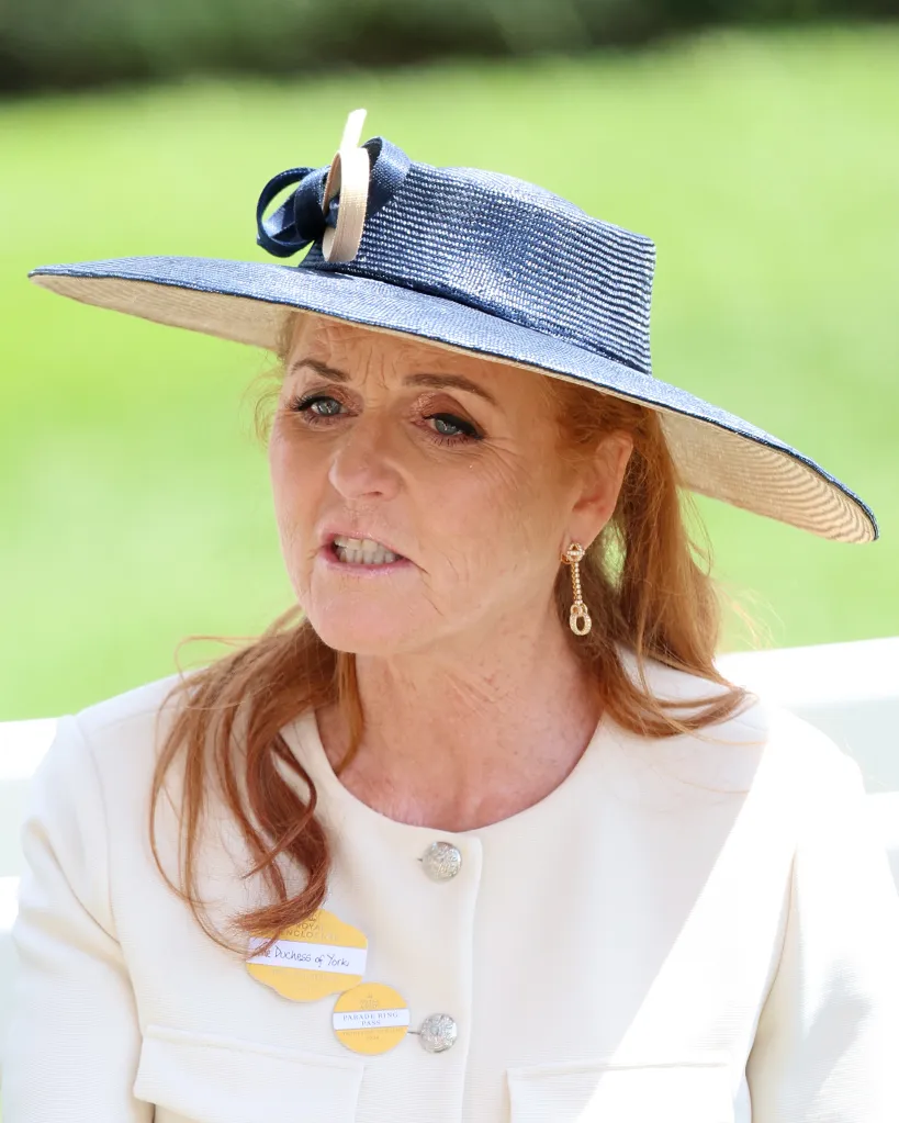 Sarah Ferguson, Duchess of York, speaking while attending Royal Ascot.