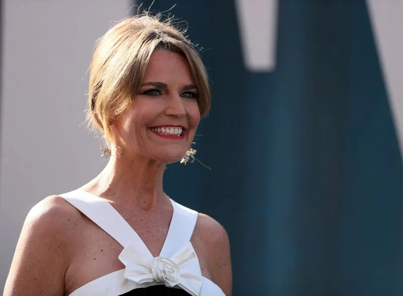 Savannah Guthrie smiling at the Vanity Fair Oscar party.