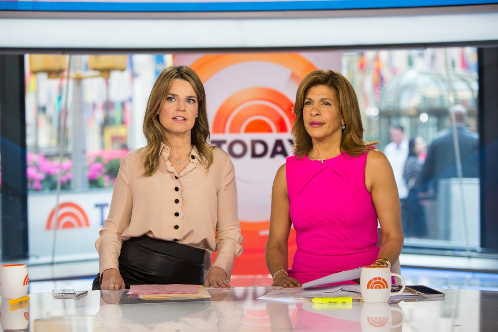 Savannah Guthrie and Hoda Kotb on the 